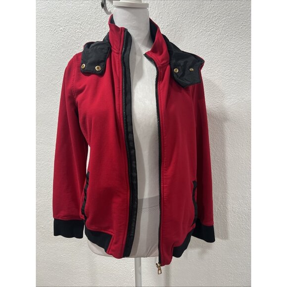 Lauren Ralph Lauren Active Jacket Women Sz PL  Hooded Long Sleeve Red Pockets - Picture 1 of 16